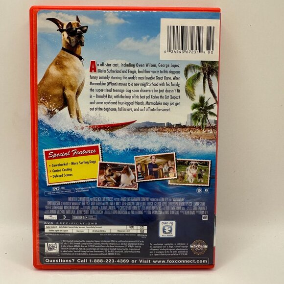 Marmaduke DVD Starring Owen Wilson & George Lopez - Picture 2 of 3